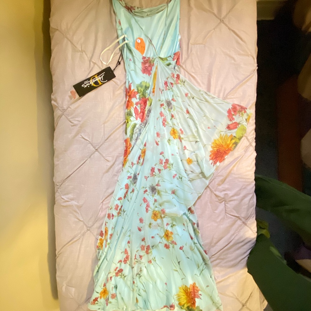 Demetrios full length VERY PRETTY summer dress.